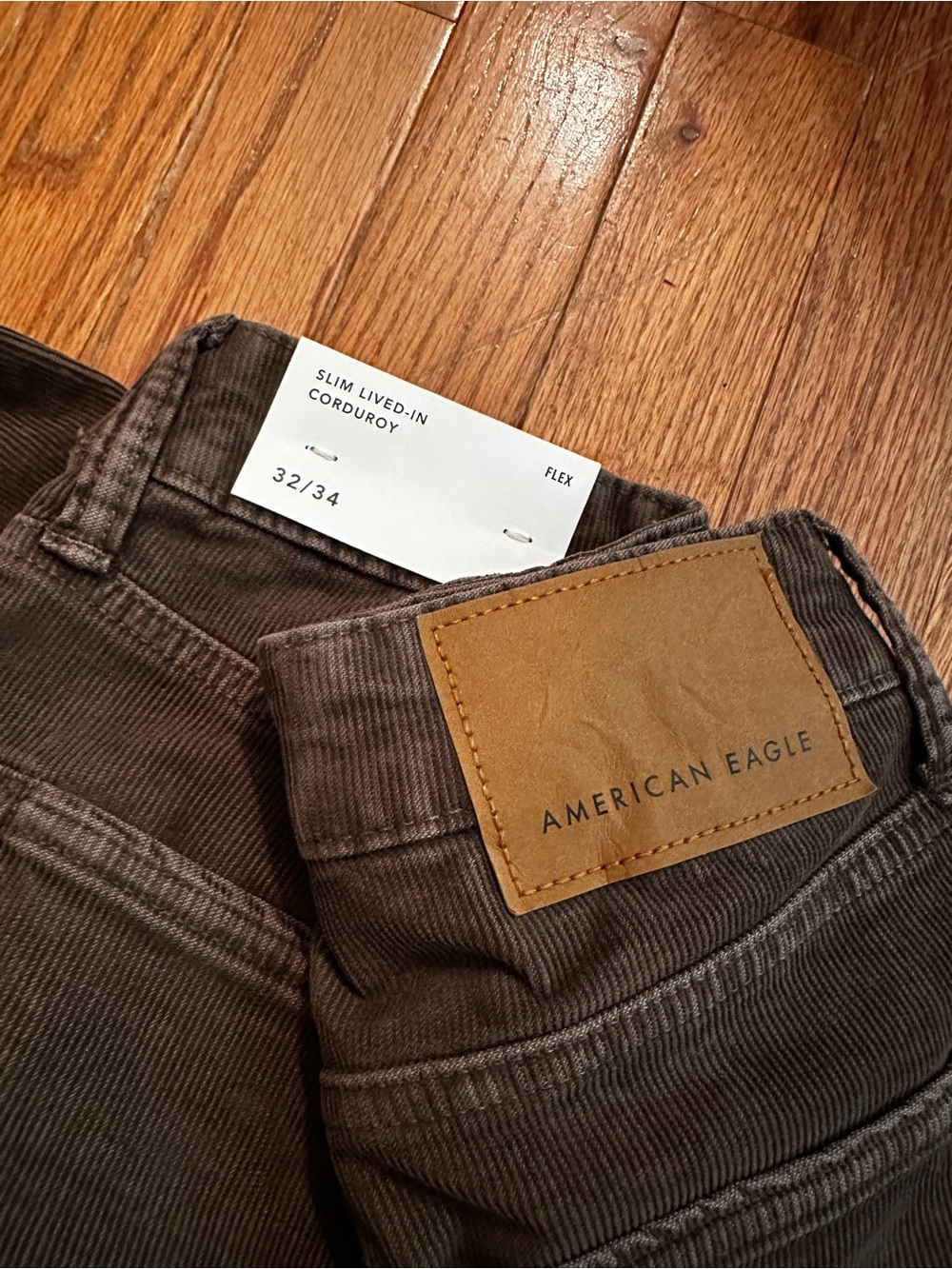 American Eagle Outfitters Slim Corduroy Jeans — Brown